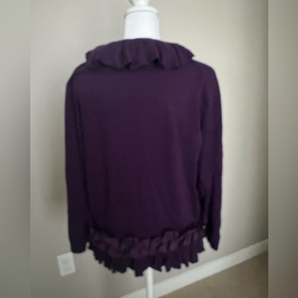 EUC Ruffle Purple Sweater - XL - Picture 2 of 3